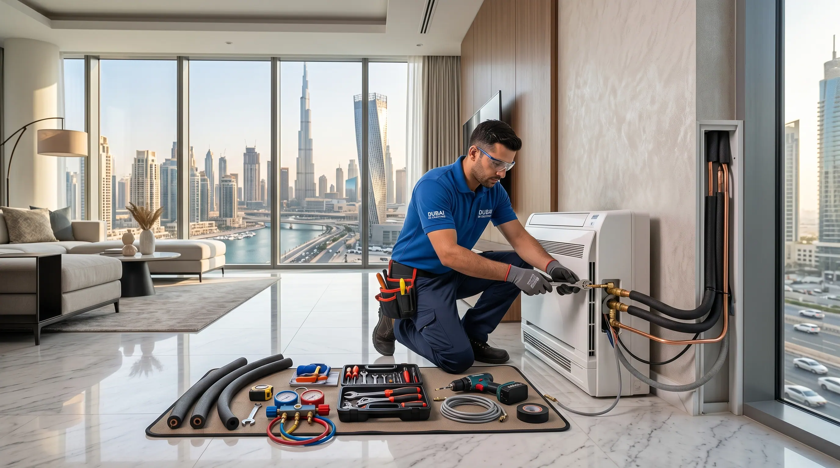 Floor Standing AC Installation