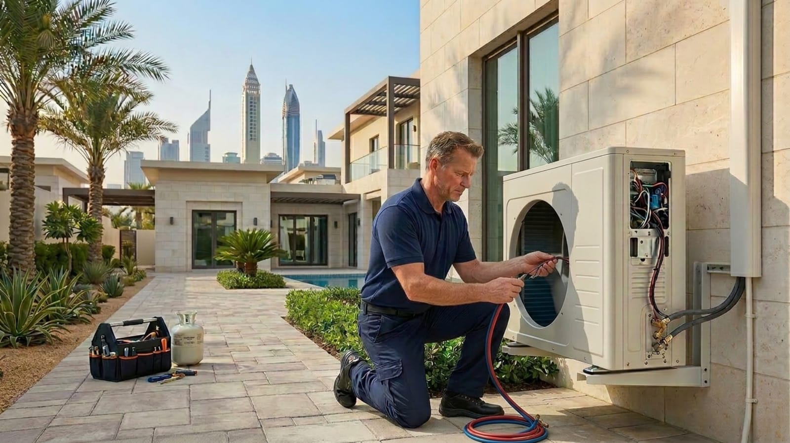 Expert AC service for villas