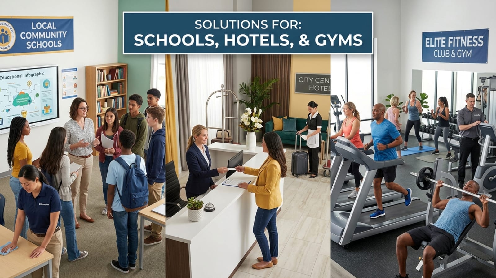 AC service for schools hotels and gyms